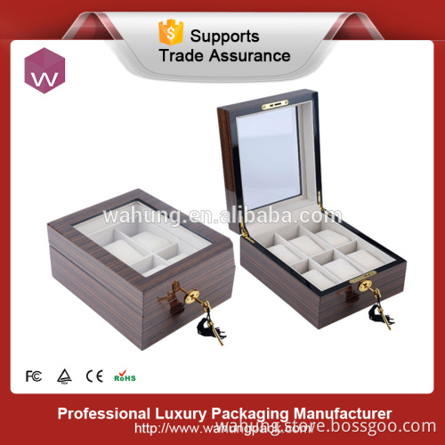 Luxury 10 Slots Wooden watch display box wholesale